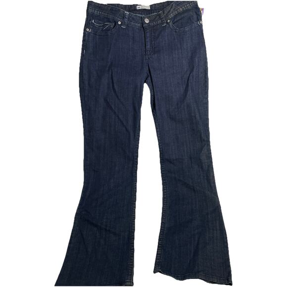 Lee Horizon Women’s Dark Wash Slender Secret Barely Bootcut Denim Jeans 16M NWT - Picture 1 of 11